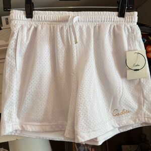 Cadets Check Out Mesh Shorts in White SZ 8/10 (28-31” Waist) NWT boys